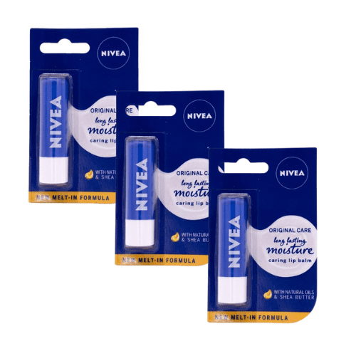 Lot of 3| NIVEA Essential Care Lip Balm 4.8g