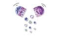 Illustration of amethyst gemstones as chill pill