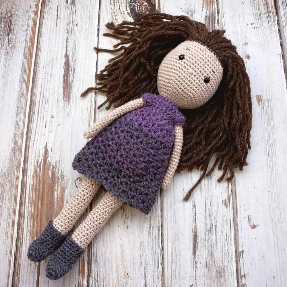 Morgan Crochet Doll with Video Tutorials