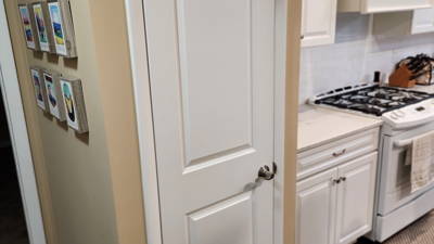 Installed interior door