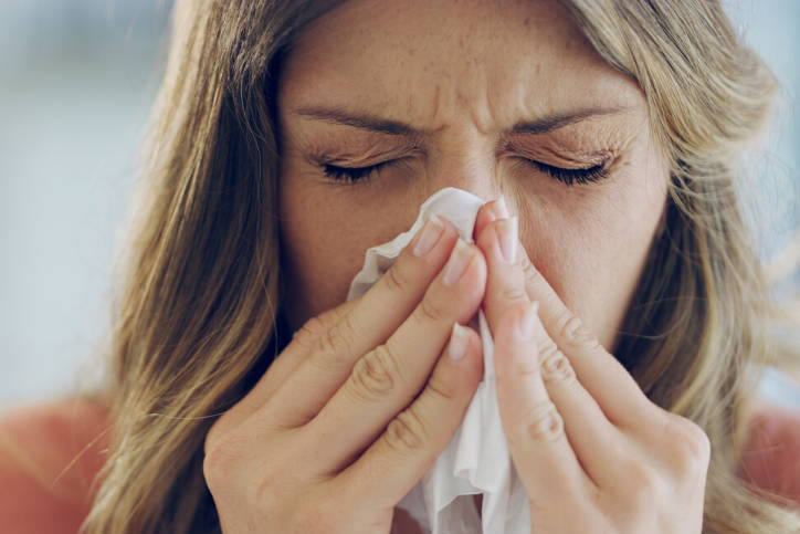 Seasonal Allergies cause sneezing and running nose