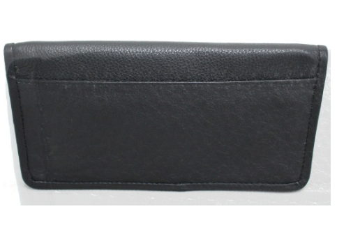 Quality Full Grain Vintage Leather Tobacco Pouch. Colour: Black. Style: 11033. Hide & Chic - Image 4