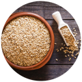 bowl of Flaxseeds as a source of Prebiotics in the best probiotics in singapore