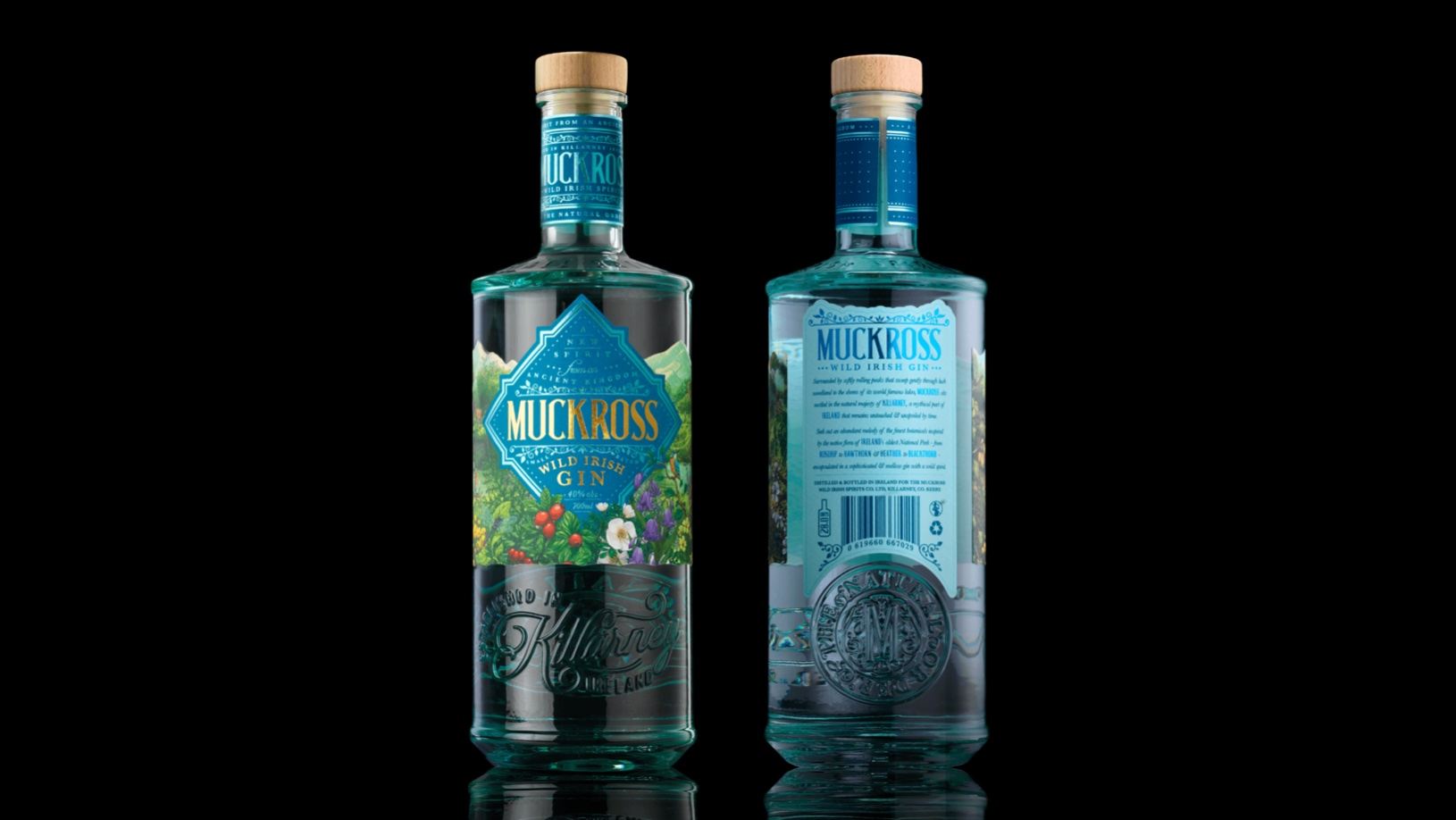 Muckross Wild Irish Gin Packaging Visualizes The Essence Of Botanicals