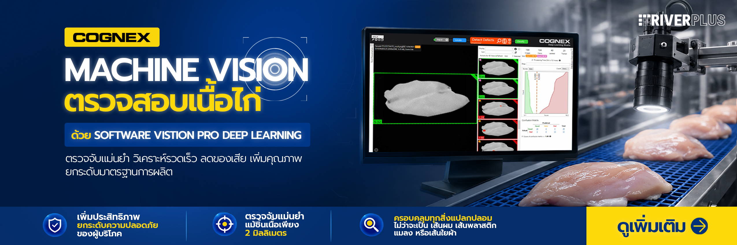 Machine Vision ตรวจสอบเนื้อไก่