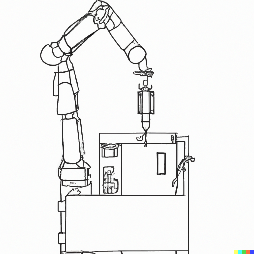 Dall·e 2022 12 06 14.26.55   a line drawing of automation