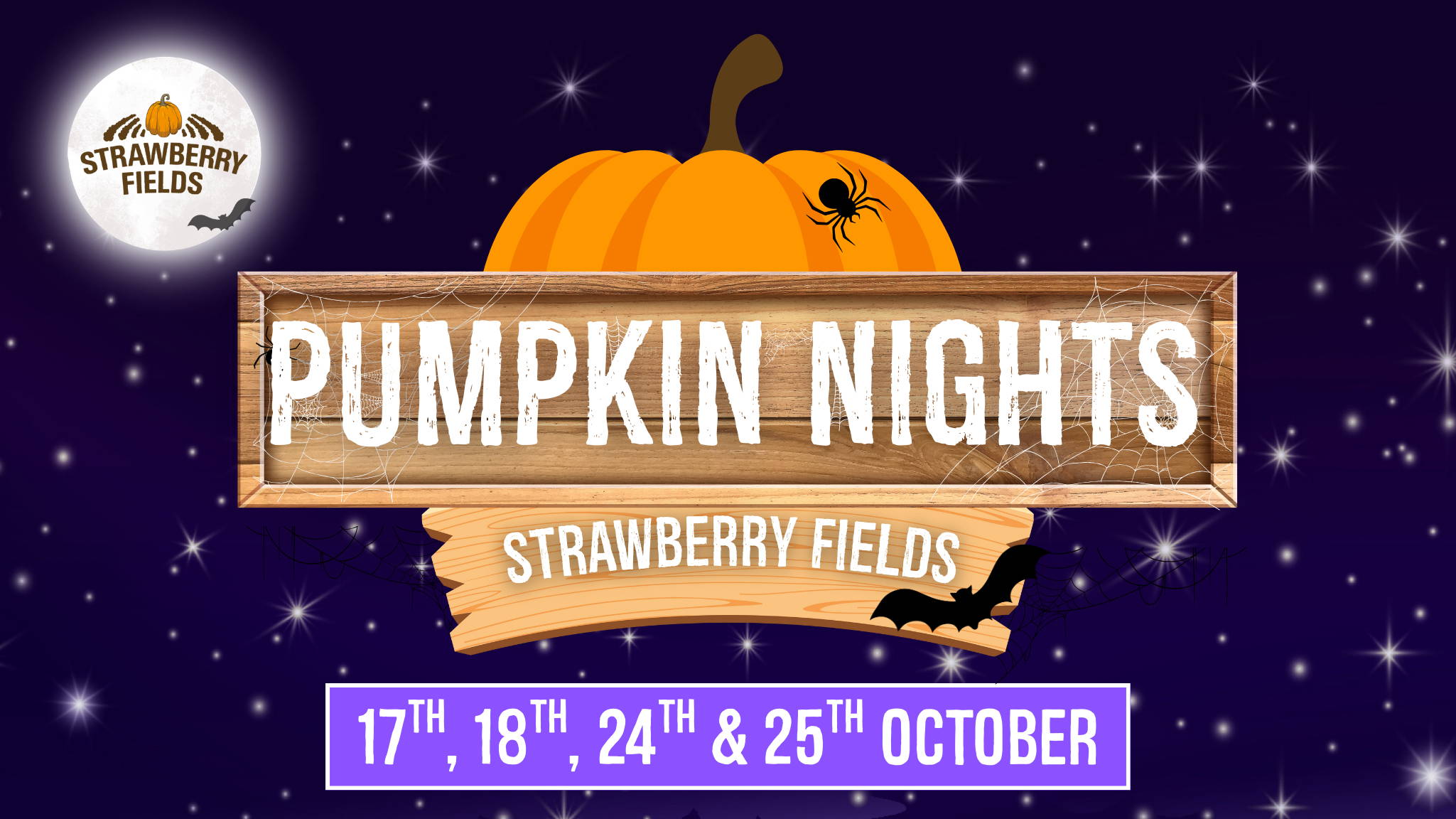 Experience Pumpkin Nights at Strawberry Fields, Lifton – glowing twilight pumpkin patch, live music, entertainment & fire show. A magical autumn evening in Devon!