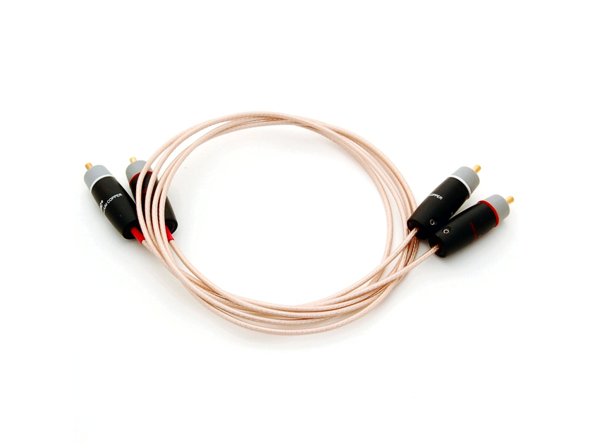 CablePro 3' pair of Reflection interconnect with Puresonic Copper RCA plugs