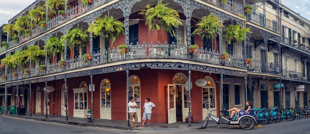 New Orleans French Quarter and bicycles