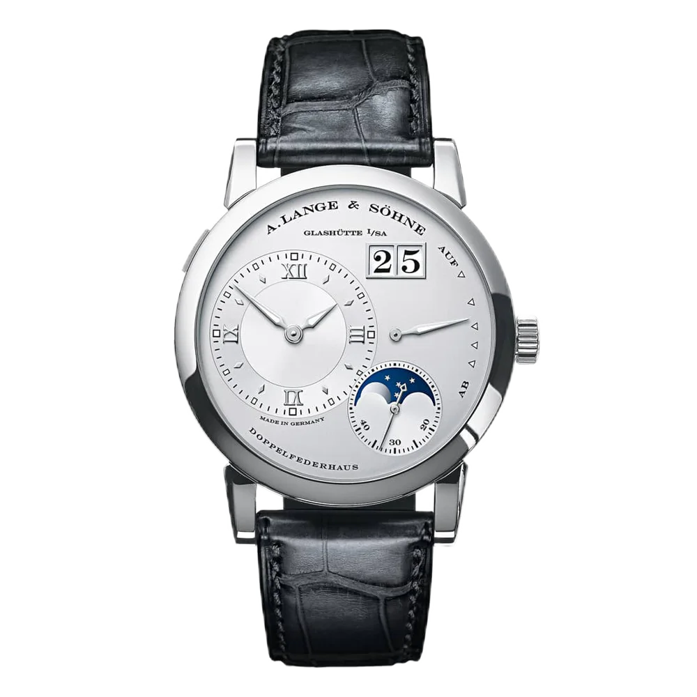 Platinum Power Reserve Indicator Moon Phase Display, image 1 Platinum Power Reserve Indicator Moon Phase Display, image 1