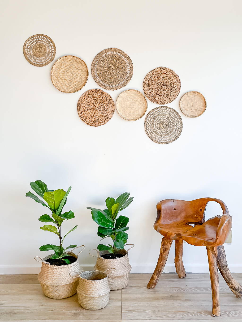 Hycroft Home Decor - Boho Curated Wall Baskets Decor