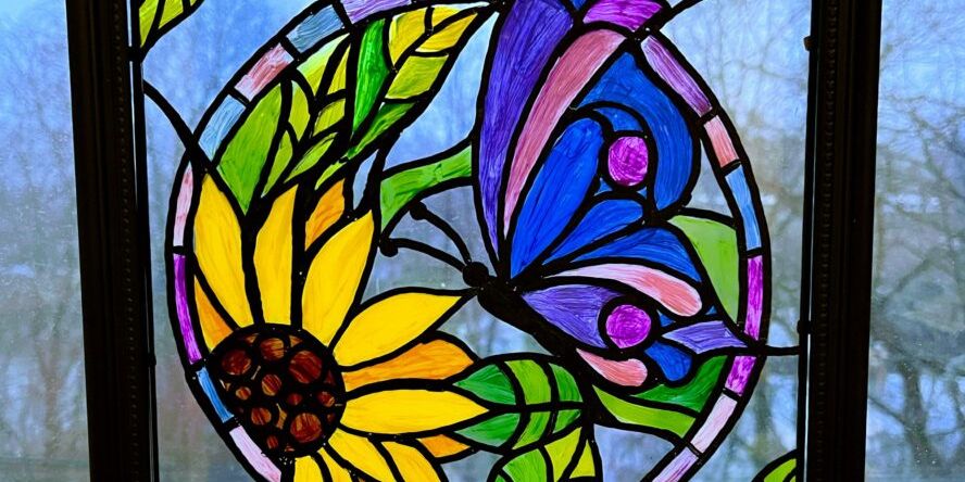 Monarch Garden Glass Art- Painting Class promotional image
