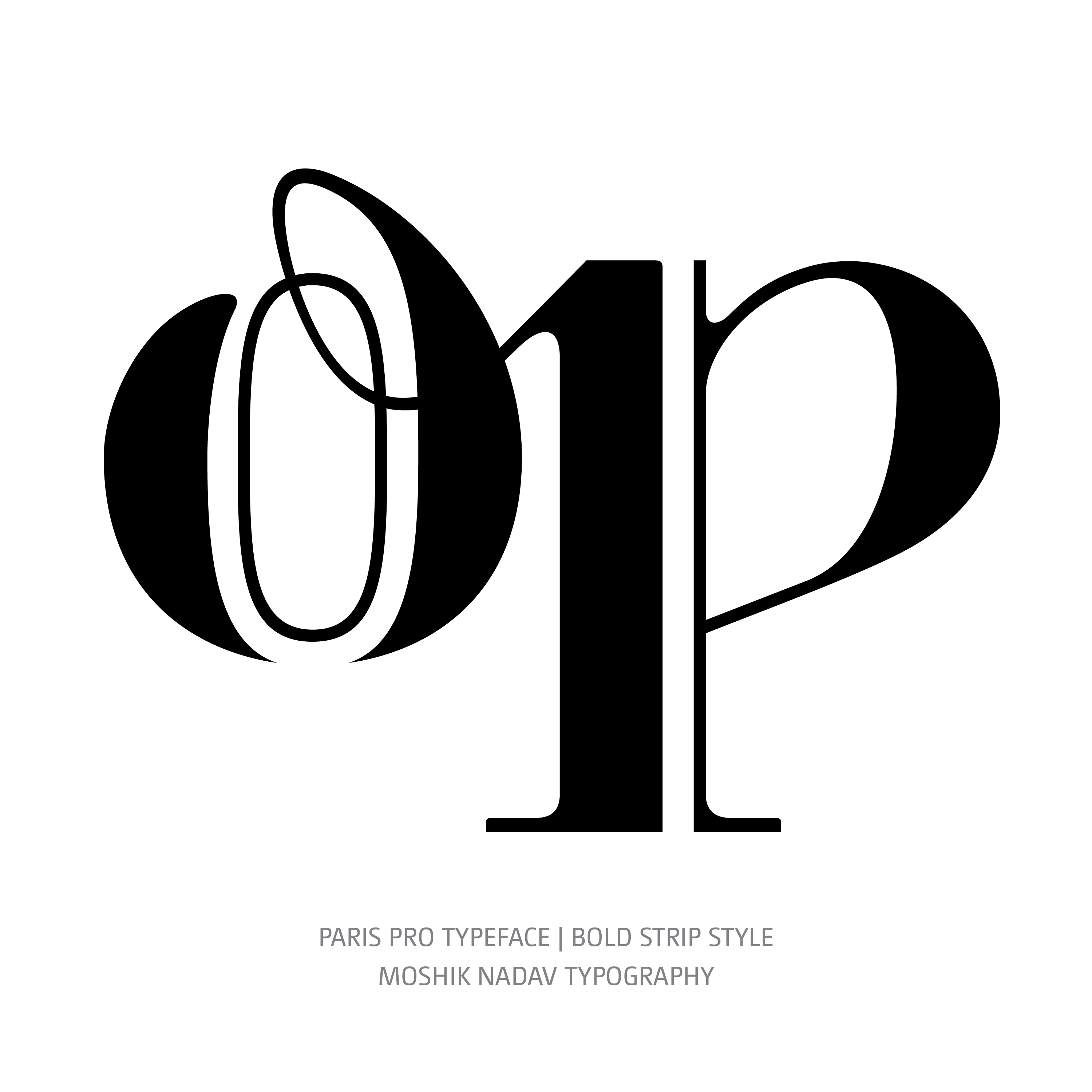 Paris Pro Typeface Bold Strip op ligature