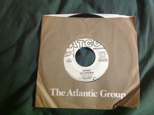 Pete Townshend - Uniforms Atco Records Promo 45 Single ...