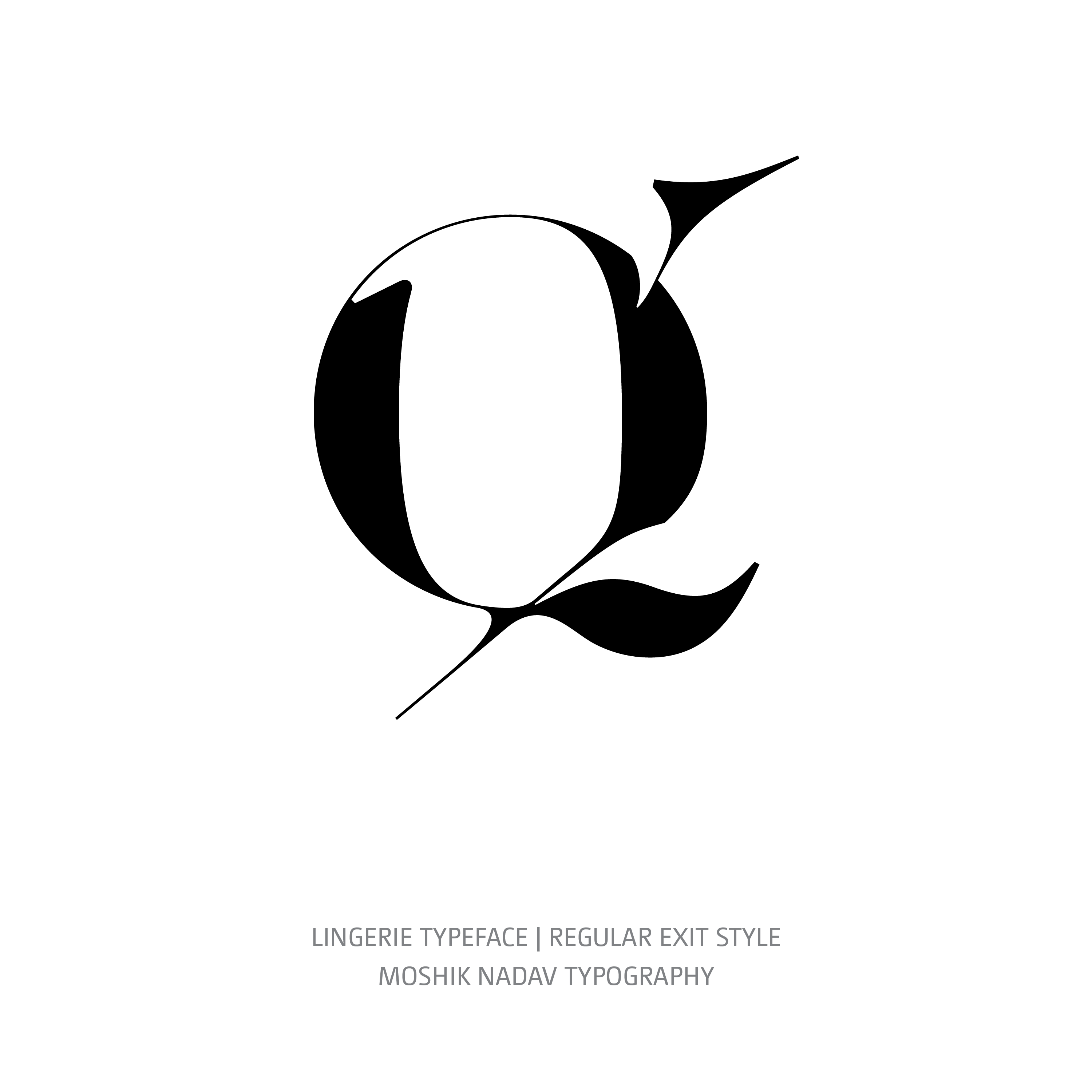 Lingerie Typeface Regular Exit q