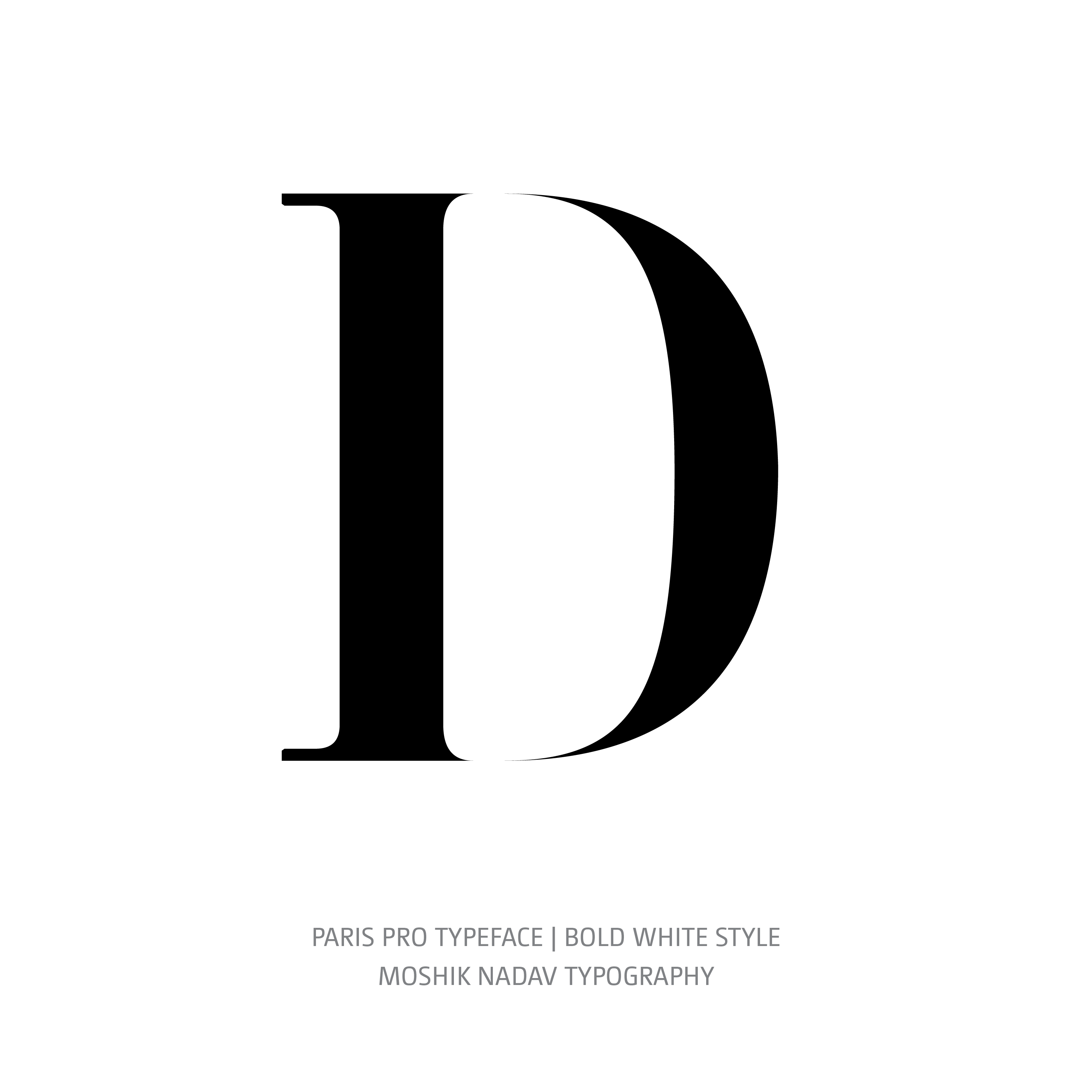 Paris Pro Typeface Bold White D