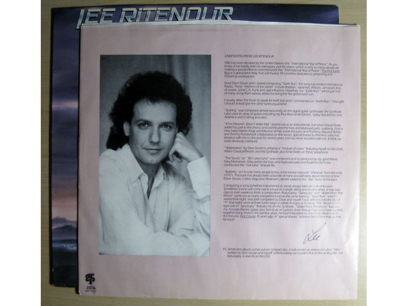 Lee Ritenour - Earth Run - 1986 GRP Records GRP-A-1021