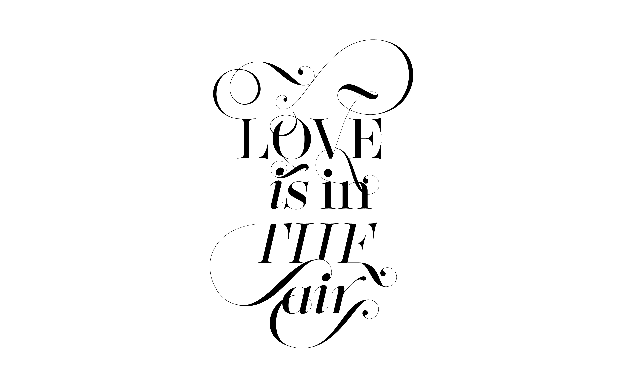 Love is in the air - Custom sexy type collection by Moshik Nadav Typography