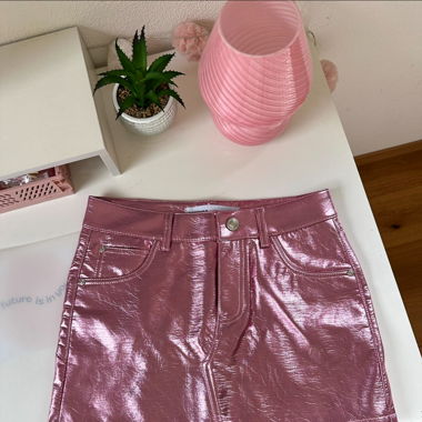 Pink metallic skirt 