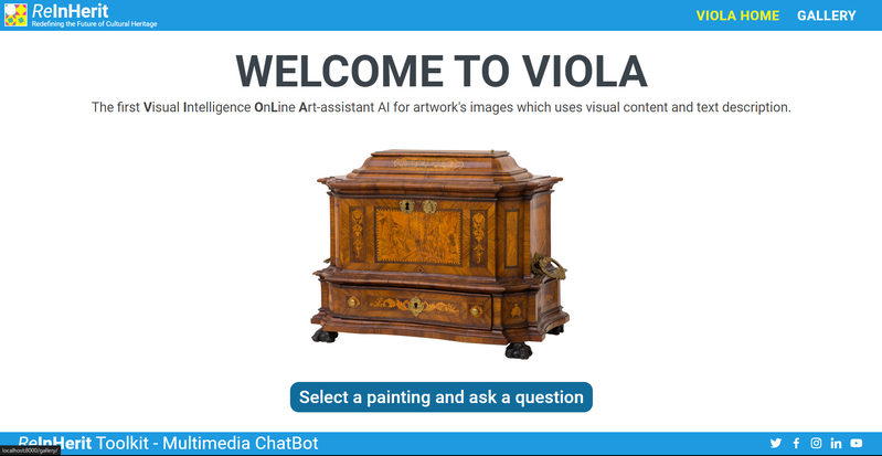 VIOLA multimedia chatbot: Gallery and  Answering questions related to the context of an artwork