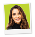 Dimple Desai in green background photo frame