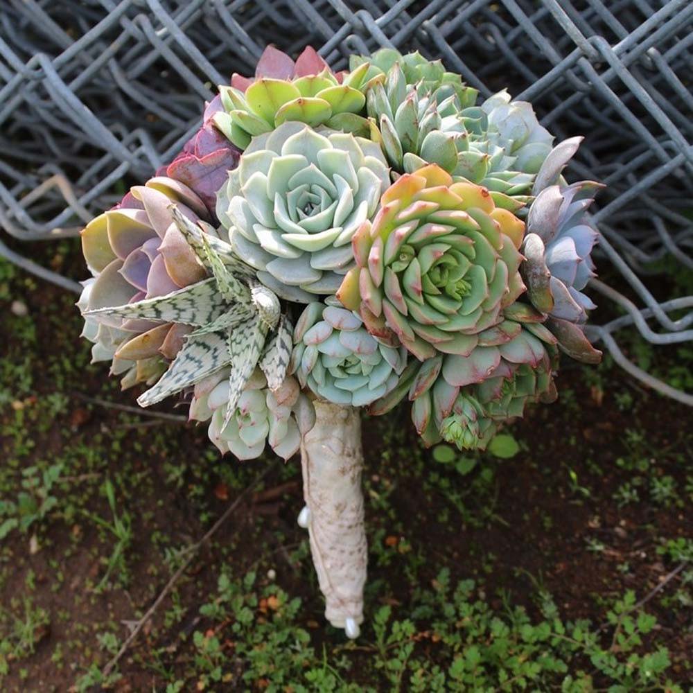 succulent bouquet wedding bouquets