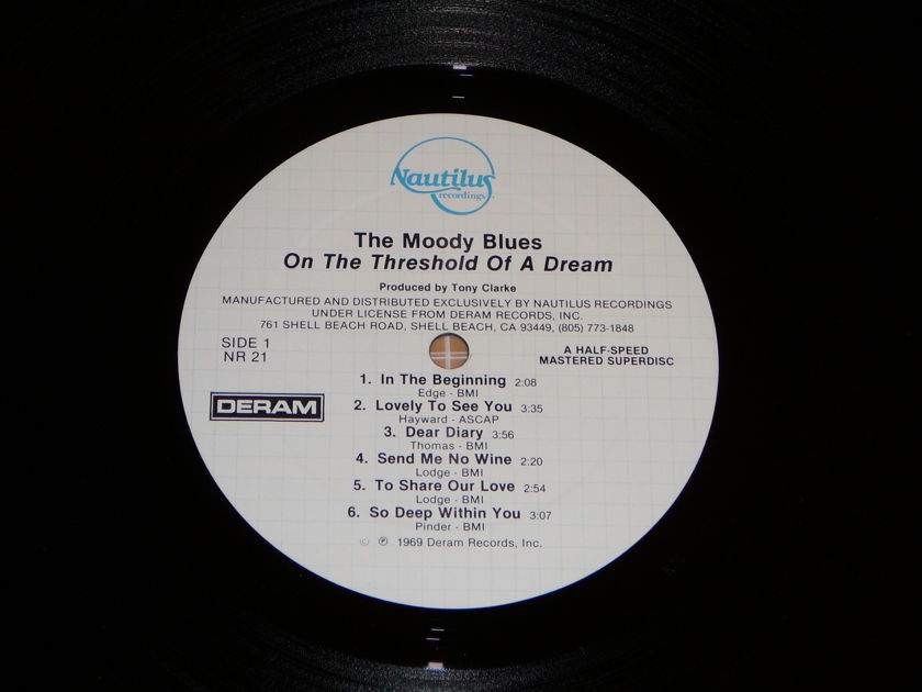 (LP) Moody Blues On The Threshold Of A Dream (Nautilus Super Disc)