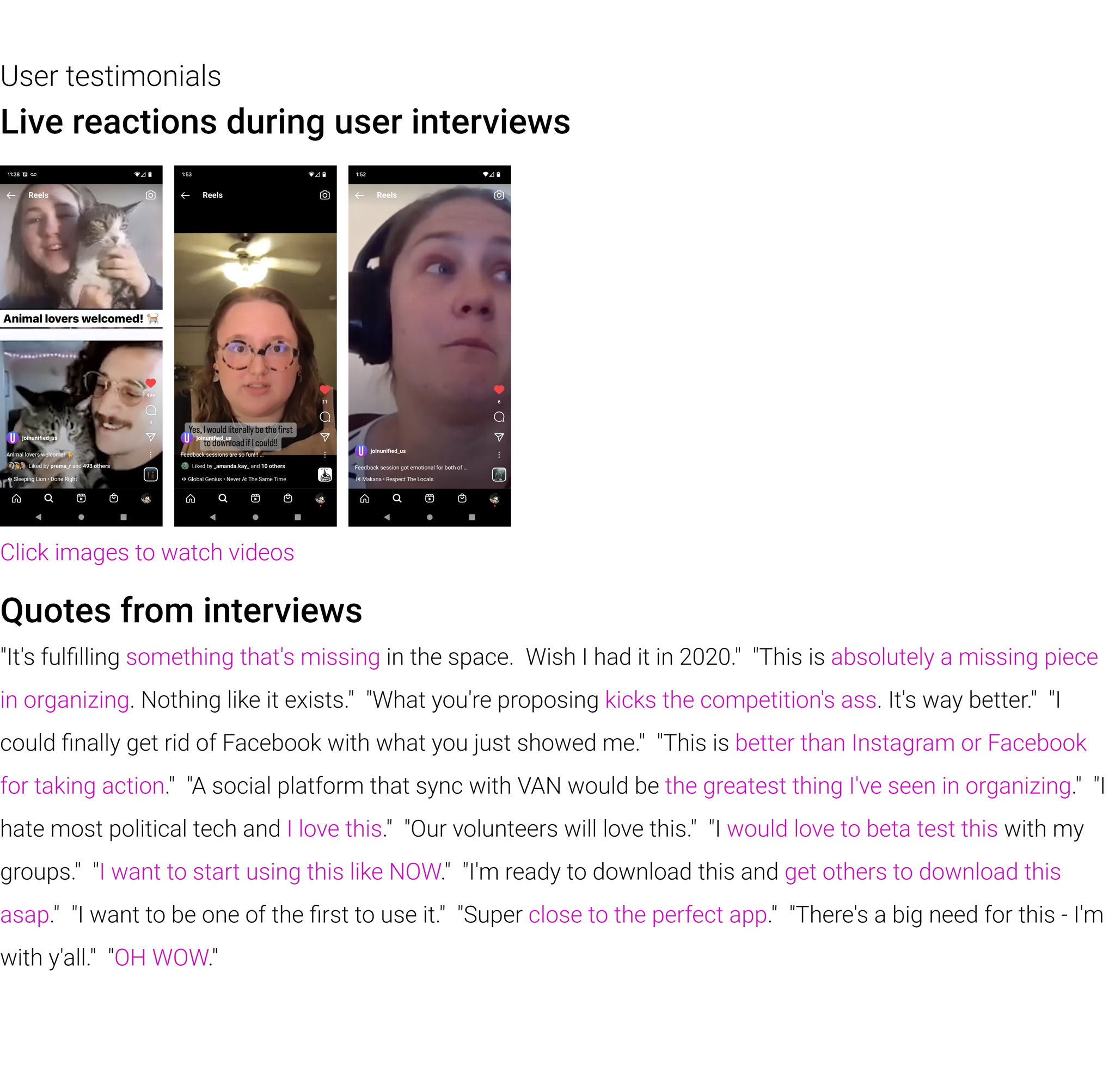 Check out testimonials from our early adopters.