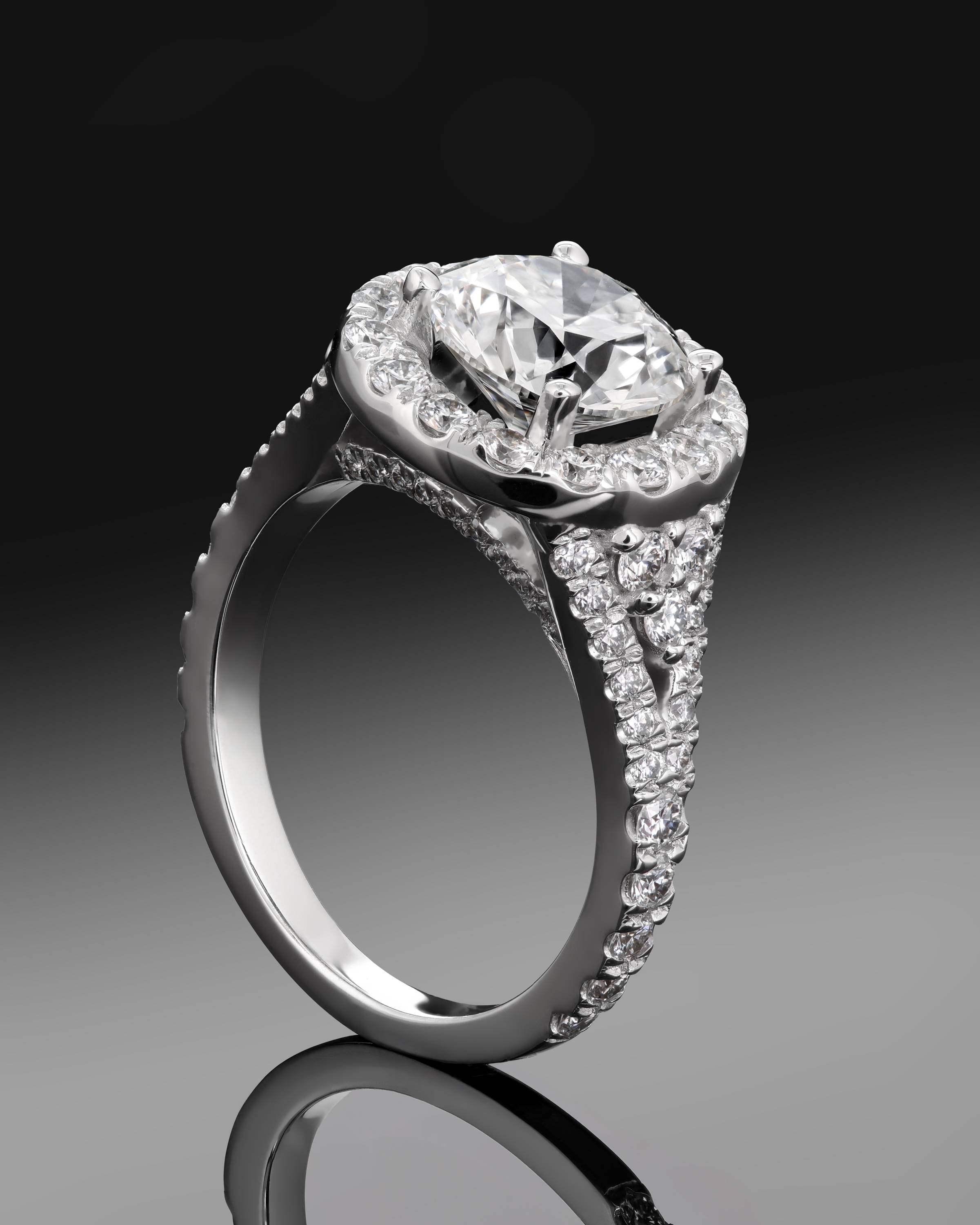 Lana's Engagement Ring Made to Resemble the beauty of the Eiffel Tower.