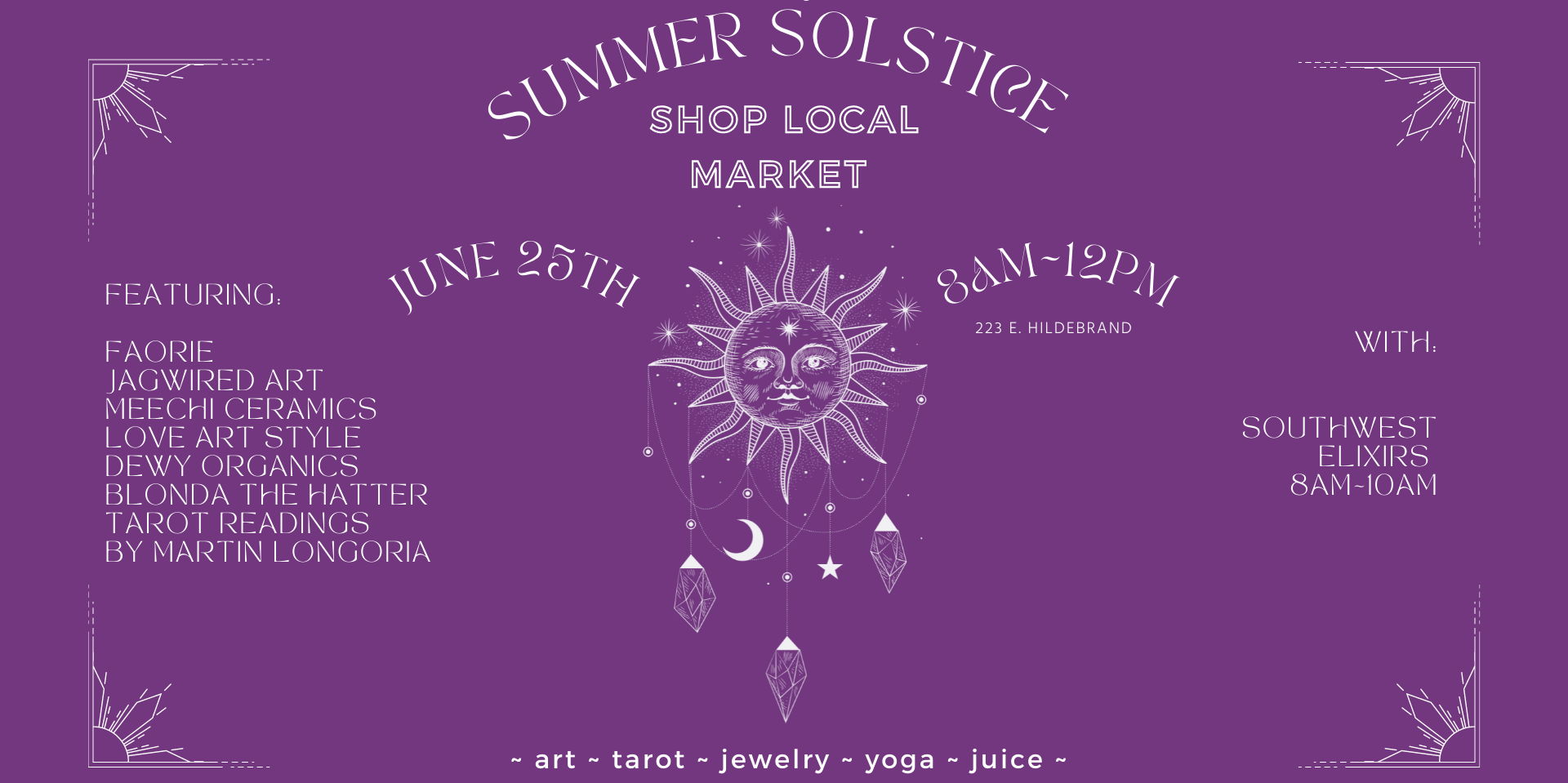Summer Solstice Shop Local Market! Hosted by Honest Soul Yoga promotional image