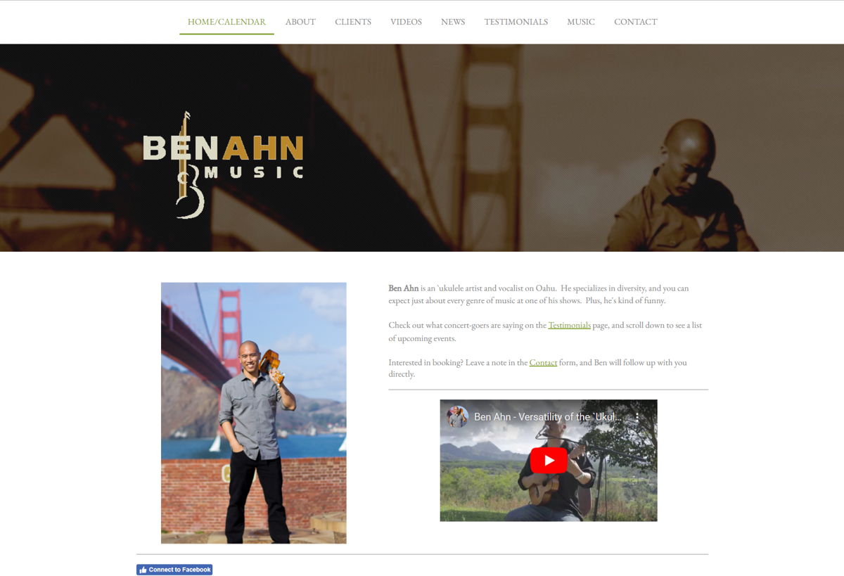 Screenshot of Ben Ahn, from the jimdo websites collection.