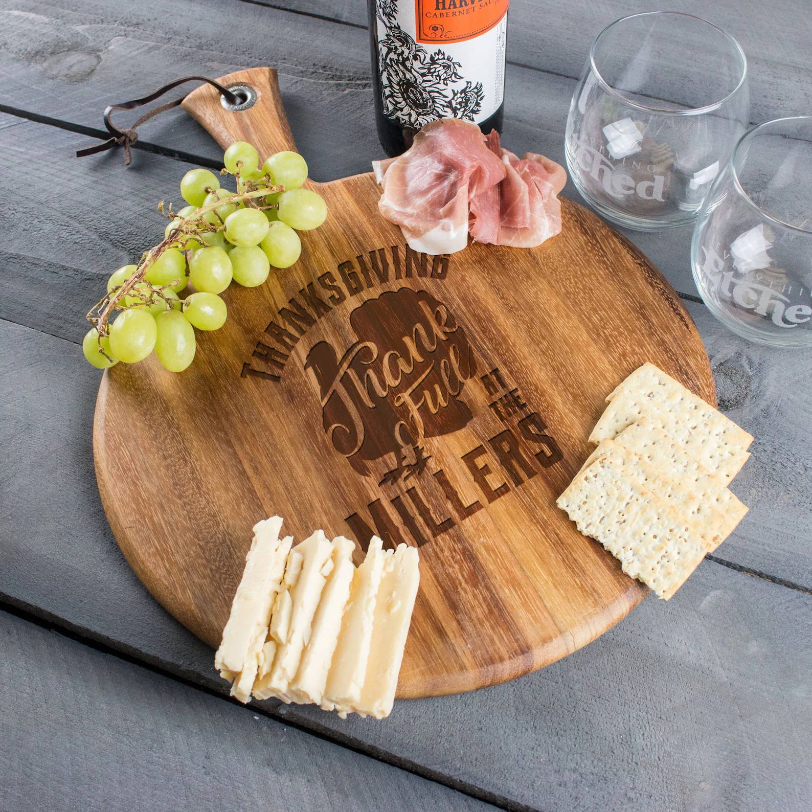 Bandejas para servir navideñas grabadas 008