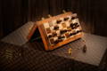 Jeu d'échecs en bois de voyage, pliant et magnétique, l'échiquier