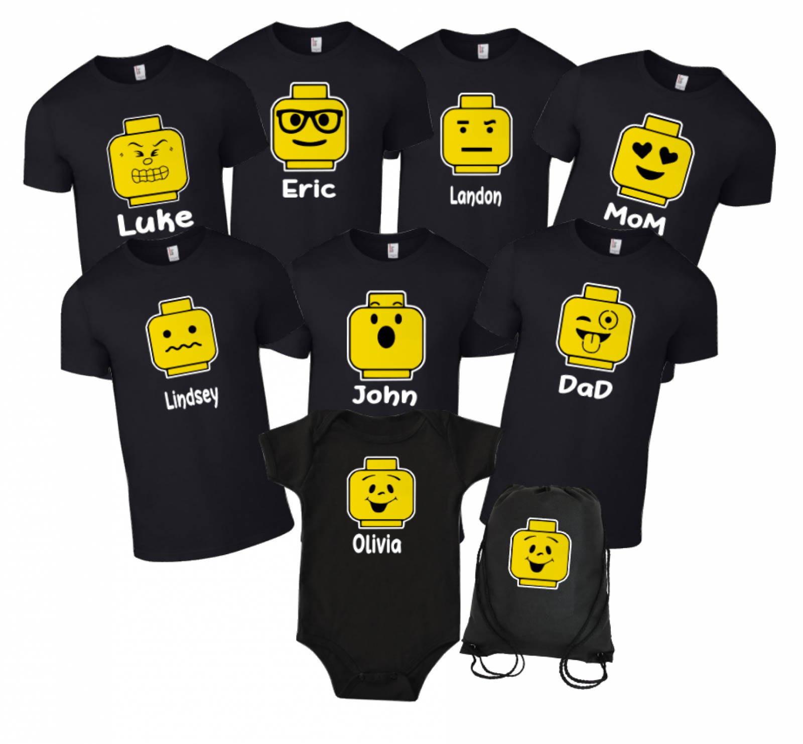 Personalized LEGO Shirts for the Family