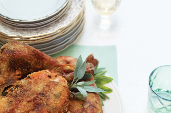 Roasted Turkey with Sage Butter and Marsala Sauce