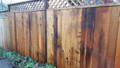 removing white spray painted graffiti on wood fence