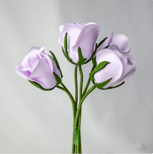 Blue Moon Velveteen Rose Bud - Realistic Artificial Flowers - Image 2