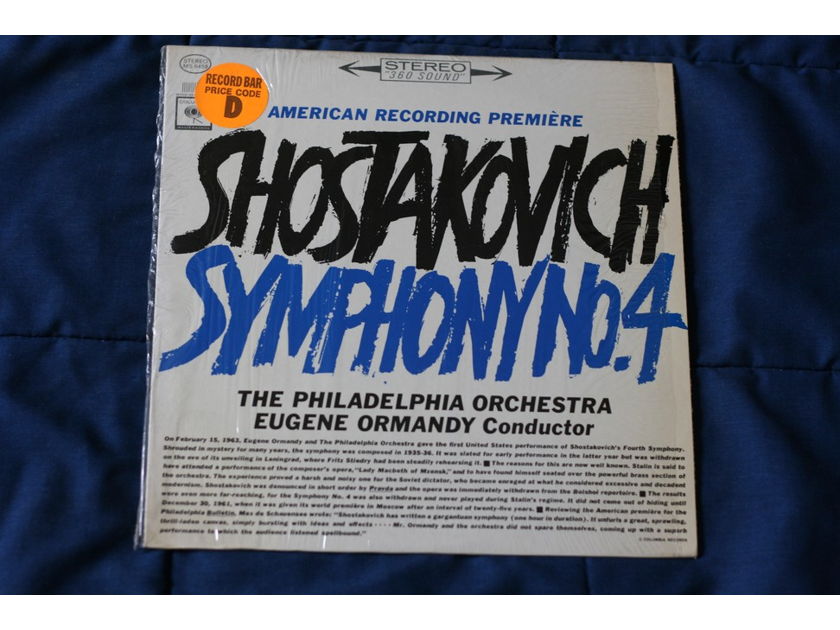 Eugene Ormandy - Shostakovich Symphony No. 4 Stereo MS 6459