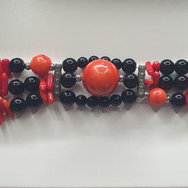Red and black bracelet
