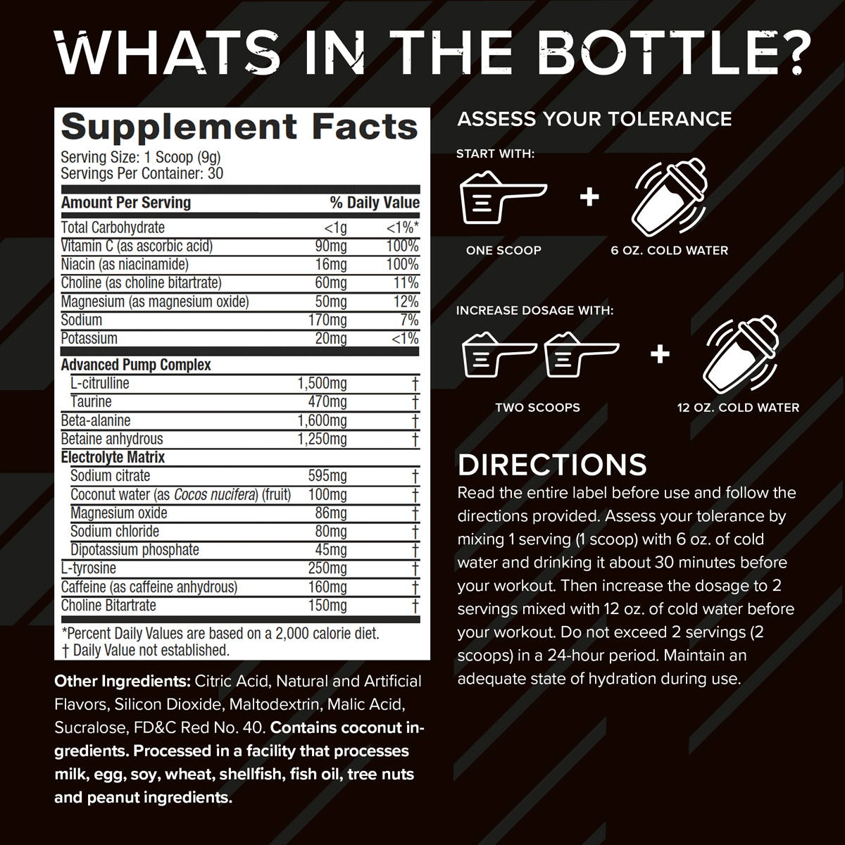 Supplement Facts: Pre-Workout Explosion 2.0 - Fruit Punch