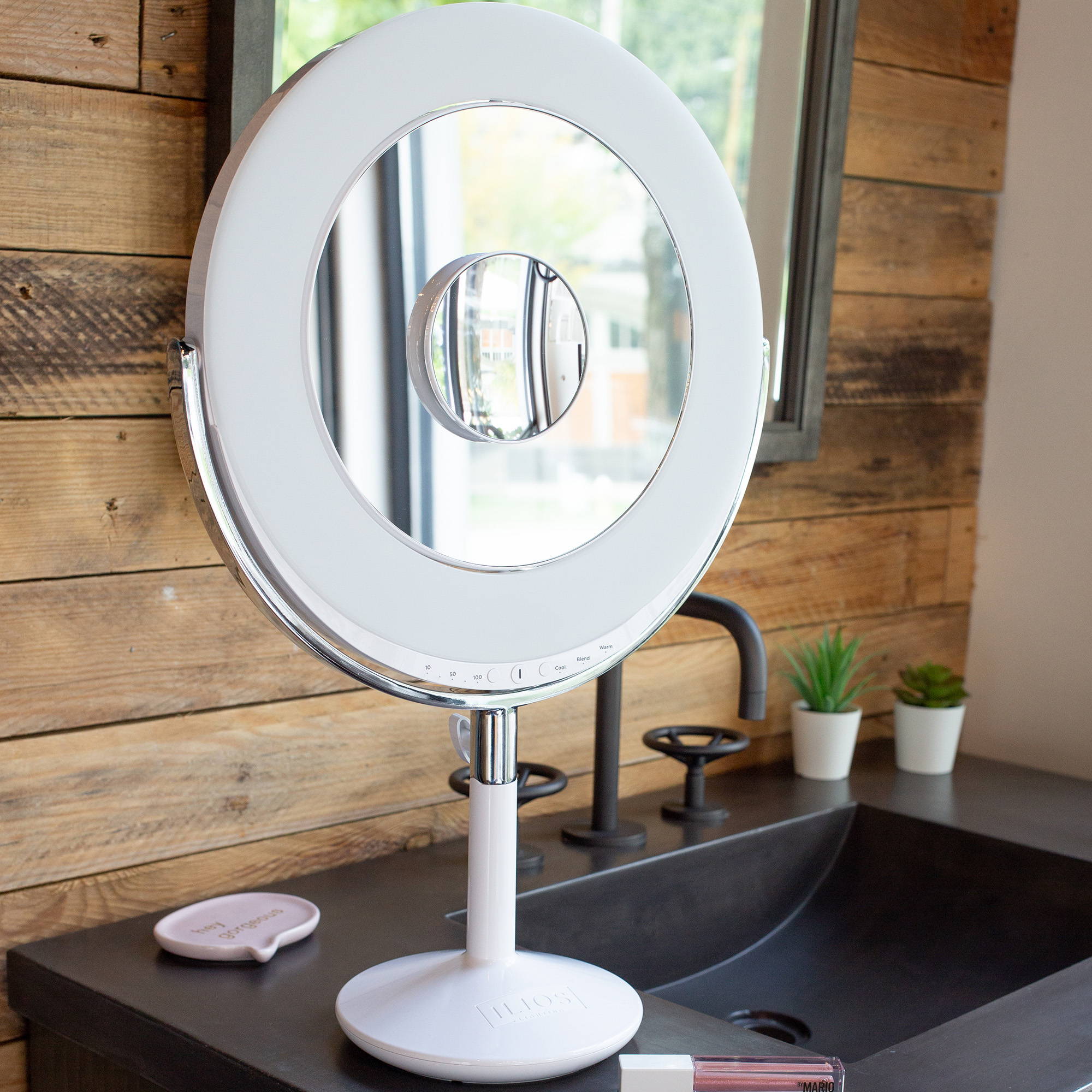 bathroom lighted mirror