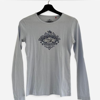 Grey long sleeve top Y2k
