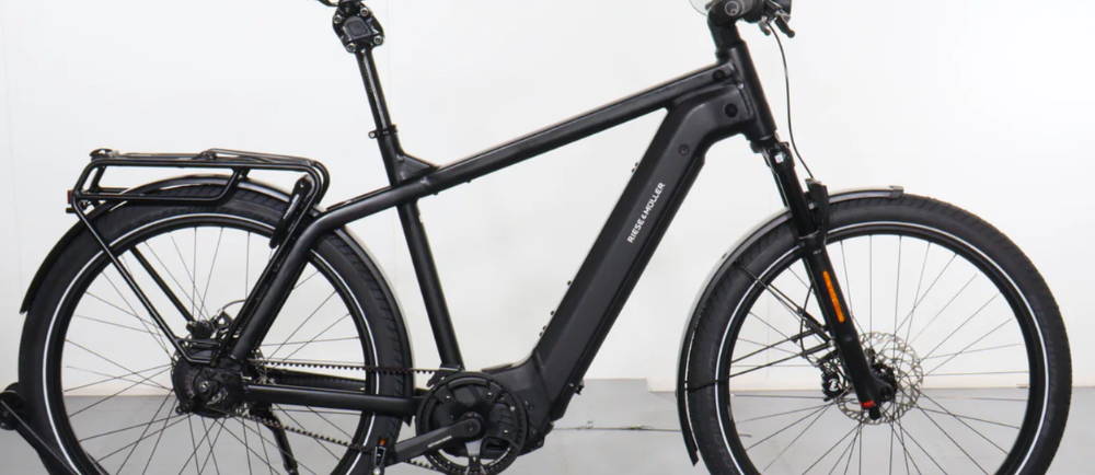 a black Riese & Müller Charger4 GT Vario HS electric city bike