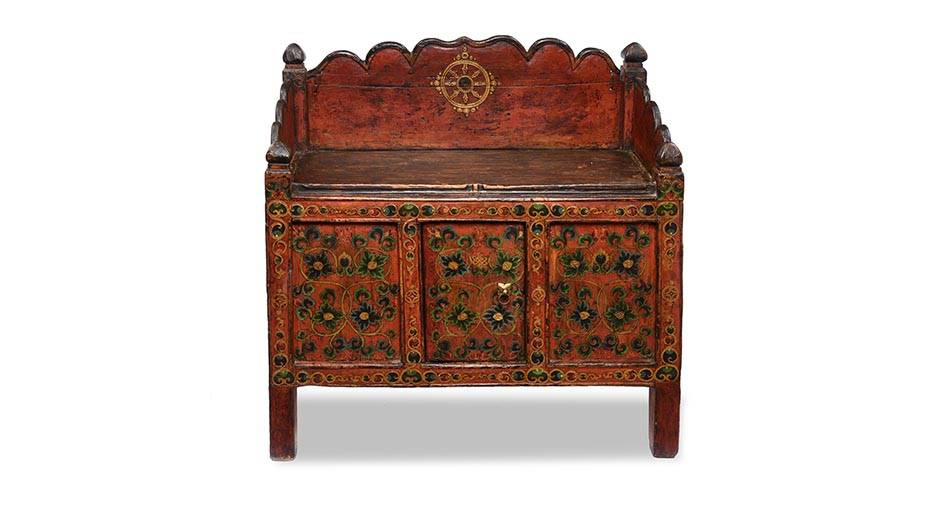 Antique Painted Mongolian Prayer Tables, Choksars & Furniture From Mongolia | Indigo Antiques