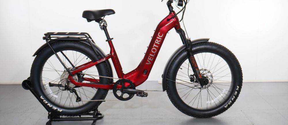 Velotric Nomad on a stand