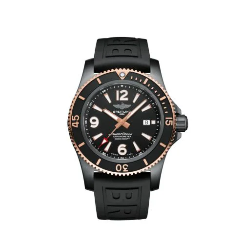Superocean 46 Blacksteel / Red Gold / Black / Rubber