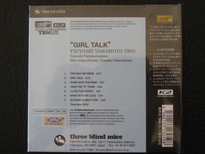 (TBM) TSUYOSHI YAMAMOTO  - - GIRL TALK  - JAPAN JVC  XRCD 24  (BRAND NEW)