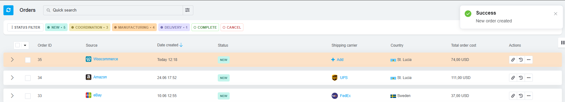 How to Manually Create an Order
