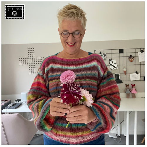 Breipatronen trui en wikkelvest Cloud van Juf Sas