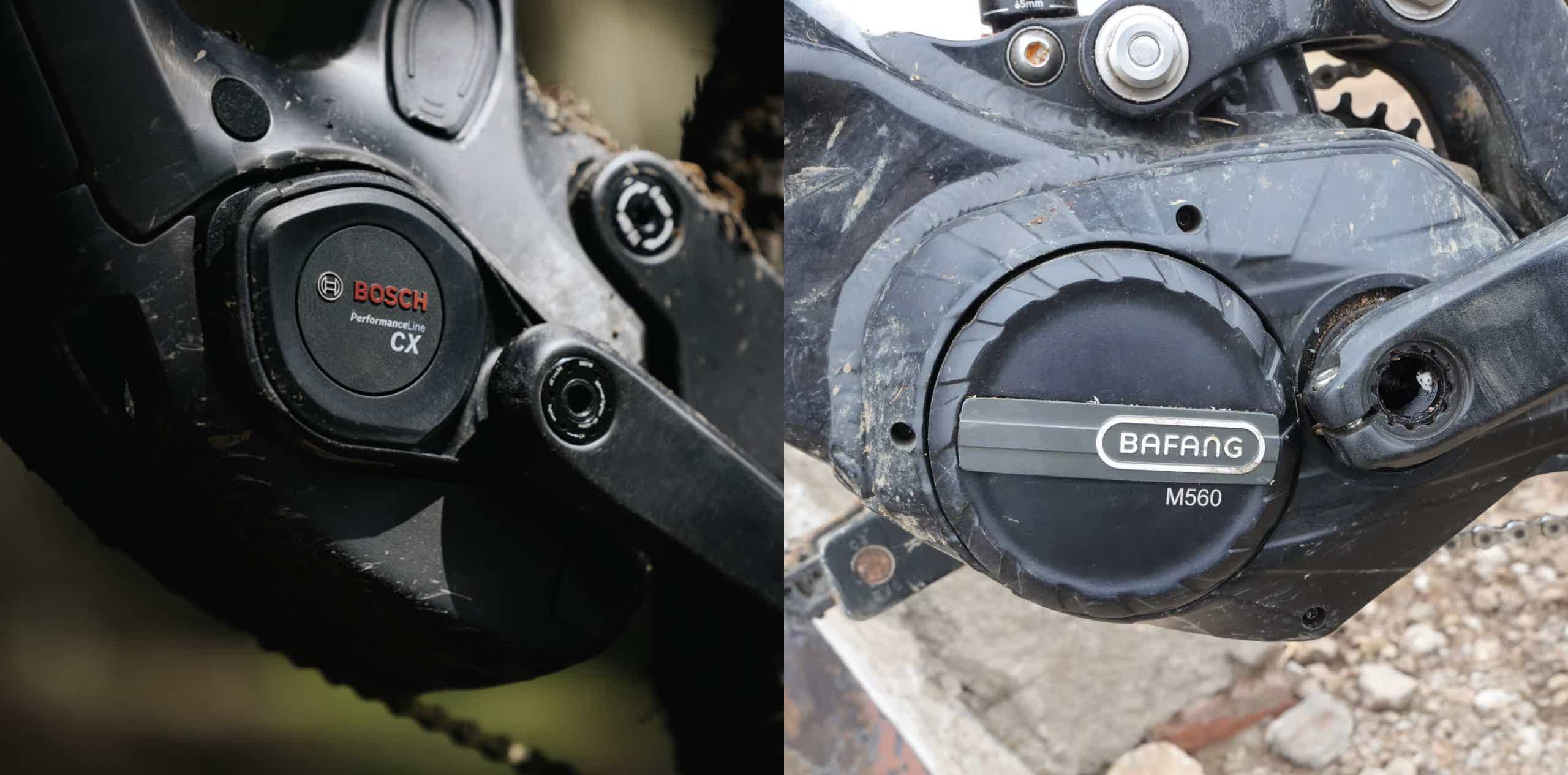 Imagen de recurso de un motor Bosch y otro Bafang.